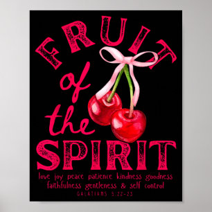 Fruit Of The Spirit Christian Coquette Pink Bow Ch Poster