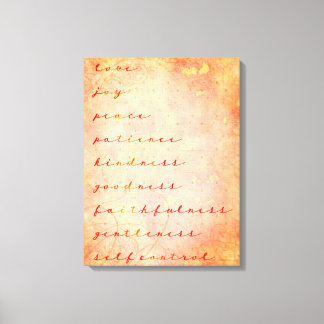 Fruit of the Spirit Christian in Tangerine Canvas Print