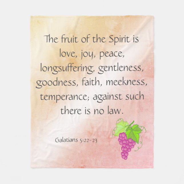 Fruit of the Spirit   Fleece Blanket (Front)