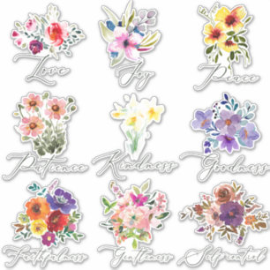 Fruit of the spirit floral set