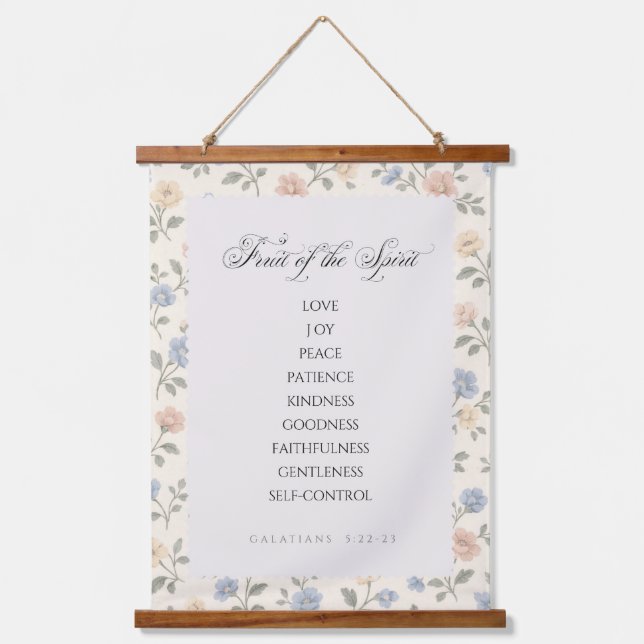 Fruit of the Spirit Galatians 5:22–23 Bible Verse  Hanging Tapestry (Front)