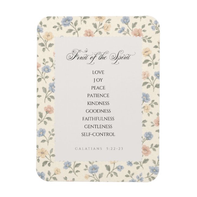 Fruit of the Spirit Galatians 5:22–23 Bible Verse  Magnet (Vertical)
