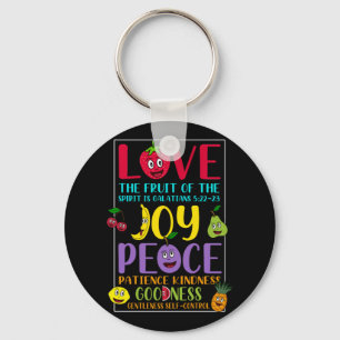 Fruit Of The Spirit Galatians 5 22 Inspirational C Key Ring