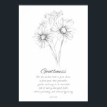 Fruit of the Spirit James 3:17 Bible Scripture  Poster<br><div class="desc">Inspired by the Fruit of the Spirit from the Bible book of Galatians 5:22-23. This poster features Gentleness and a related scripture from the book of James 3:17 and decorated with daisies and baby's breath flowers hand drawn with pencil. When we honour the Fruit of the Spirit, it shows the...</div>