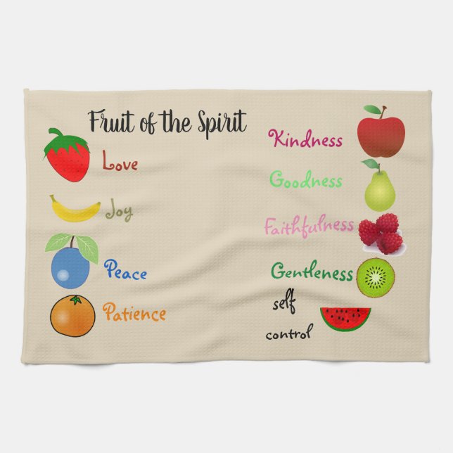 Fruit of the Spirit kitchen towel (Horizontal)