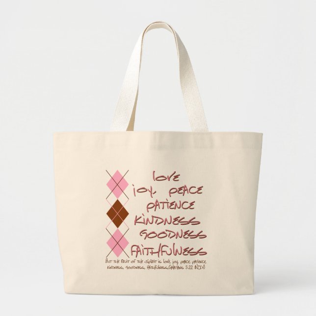 fruit of the spirit large tote bag (Front)