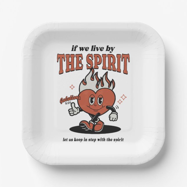 Fruit Of The Spirit - Live By The Spirit Paper Plate (Front)
