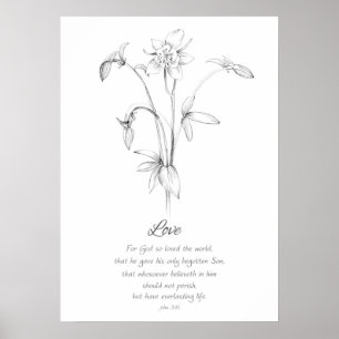 Fruit of the Spirit Love Galatians 5 Bible Verse Poster