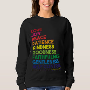 Fruit of the Spirit Love Joy Peace Christian Sweatshirt