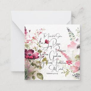 Fruit of the Spirit pink floral Card