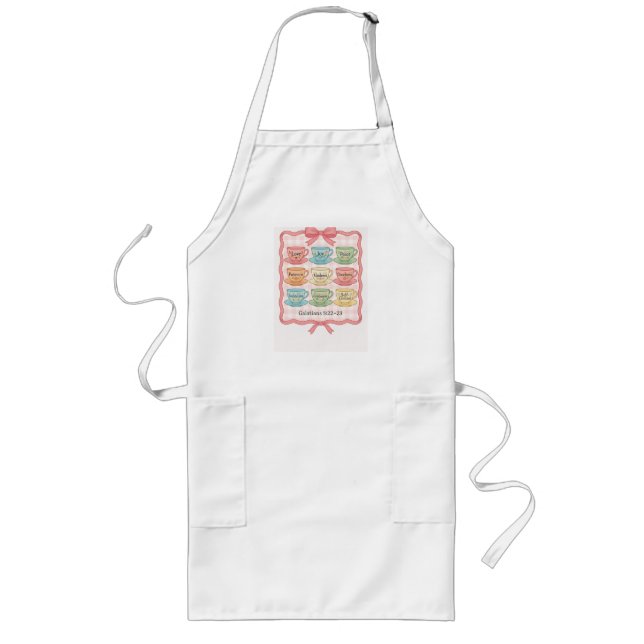 Fruit of the Spirit pink tea cups Apron (Front)