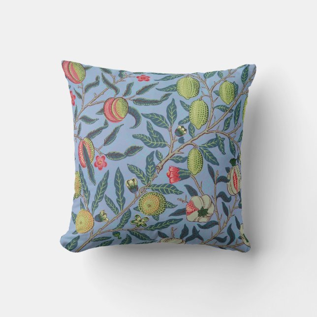 Fruit or Pomegranate by William Morris Cushion (Front)