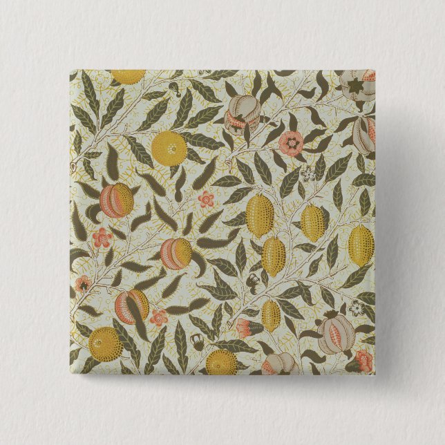 Fruit or Pomegranate wallpaper design 15 Cm Square Badge (Front)