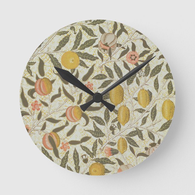 Fruit or Pomegranate wallpaper design Round Clock (Front)