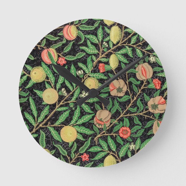 Fruit pattern (1862) By William Morris Round Clock (Front)