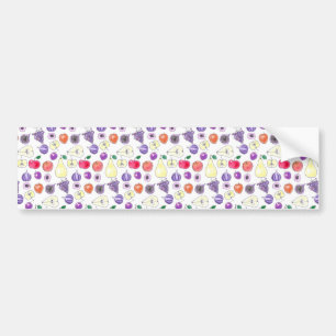 Fruit pattern bumper sticker