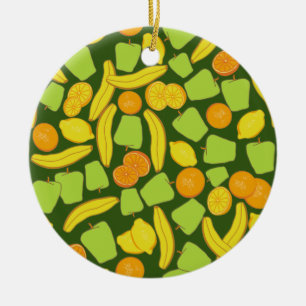 Fruit Pattern Ceramic Tree Decoration