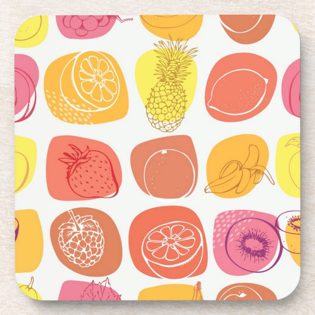 Fruit pattern coaster (Front)