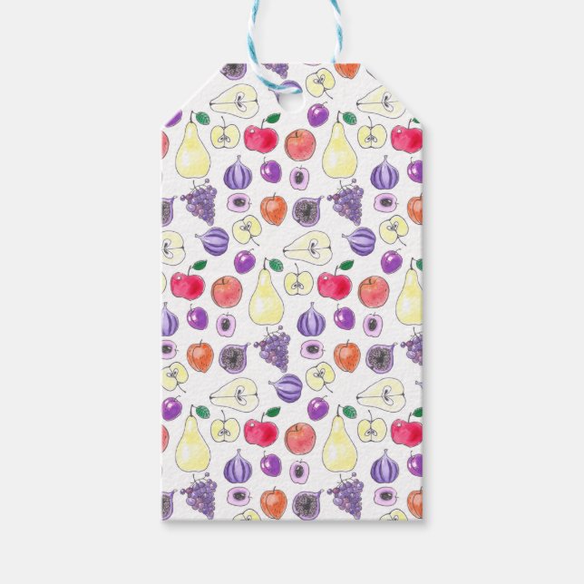 Fruit pattern gift tags (Front)