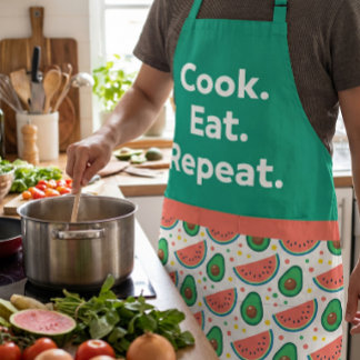 Fruit Pattern Kitchen Apron - Cook Eat Repeat