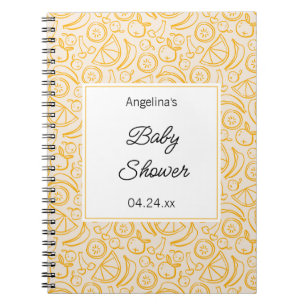Fruit Pattern Outline Gift List Notebook