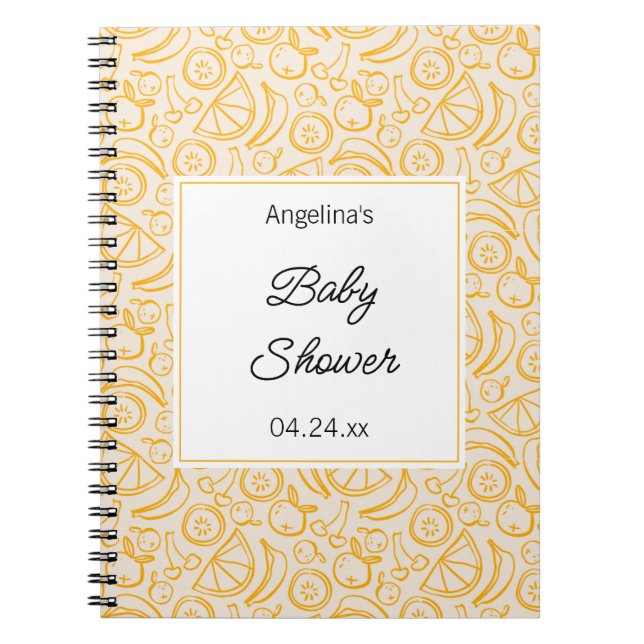 Fruit Pattern Outline Gift List Notebook (Front)