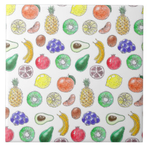 Fruit pattern tile