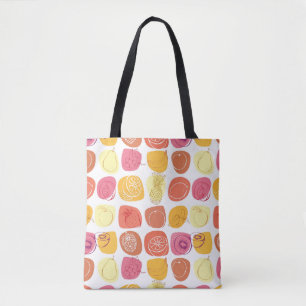 Fruit pattern tote bag