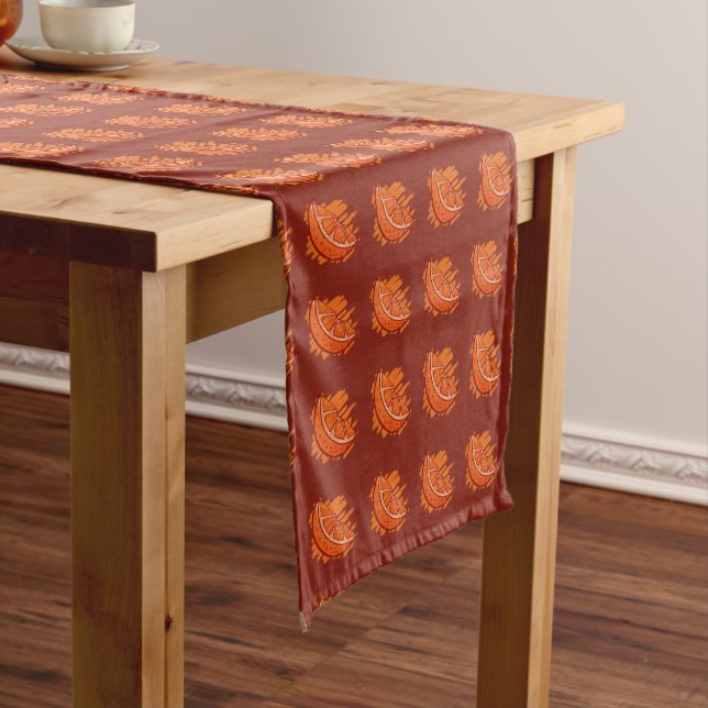 Fruit Patterns Blood Orange Gifts Short Table Runner (In Situ)