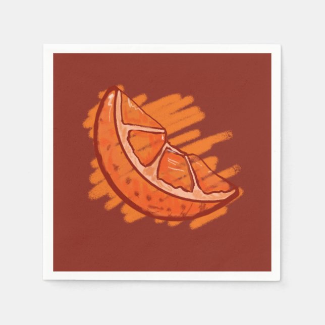 Fruit Patterns Blood Orange Napkin (Front)