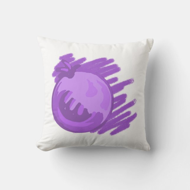 Fruit Patterns Blueberries and Cream Cushion (Front)