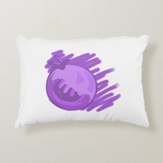 Fruit Patterns Blueberries and Cream Decorative Cushion (Front)