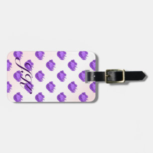 Fruit Patterns Blueberries and Cream Luggage Tag
