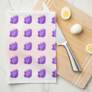 Fruit Patterns Blueberries and Cream Tea Towel