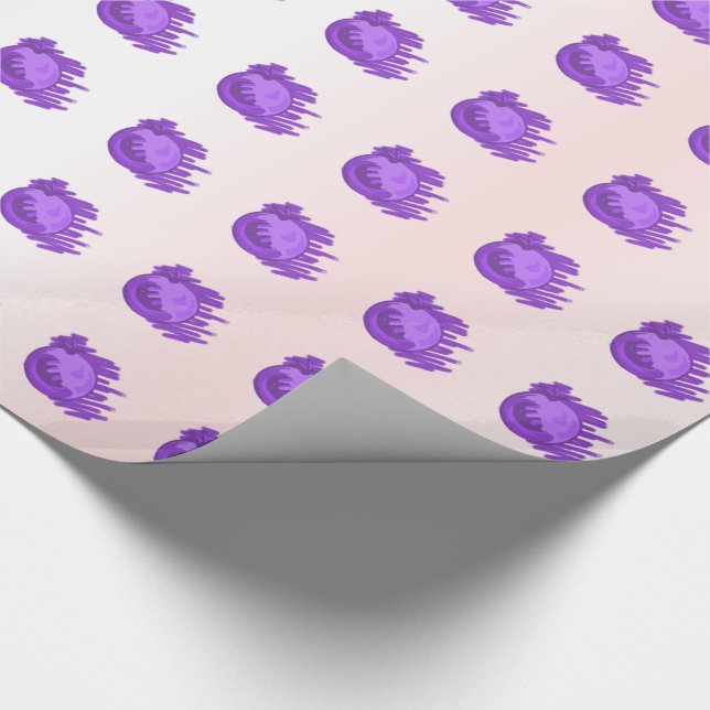 Fruit Patterns Blueberries and Cream Wrapping Paper (Corner)