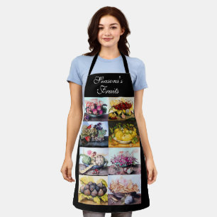 Fruit Plates /Cherries,Lemons,Grapes ,Artichokes Apron