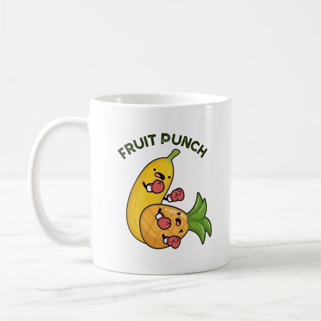 Fruit Punch Funny Drink Pun  Coffee Mug (Left)