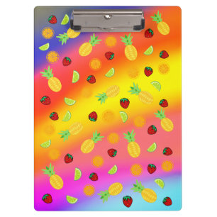 Fruit Rainbow with Orange Strawberry Lime Clipboard