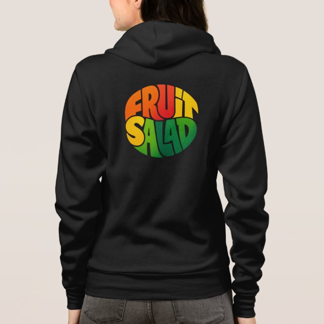 FRUIT SALAD – Bold Circular Typography Design Hoodie (Back)