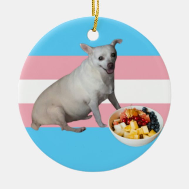 Fruit salad ceramic tree decoration (Front)