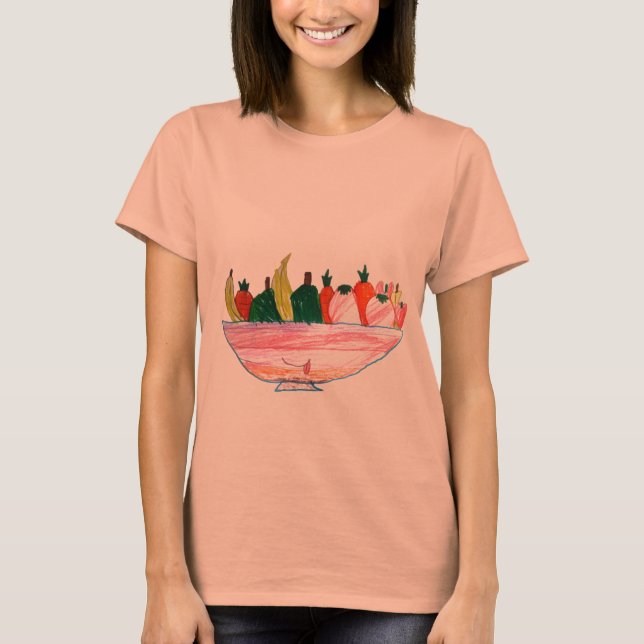 Fruit Salad funny cartoon art T-Shirt (Front)