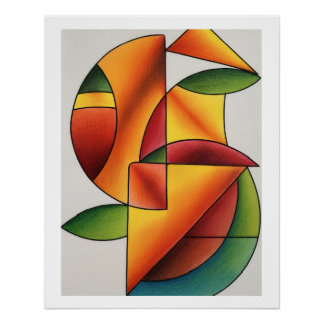 "Fruit Salad" in Shapes Poster