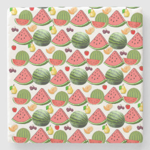 Fruit Salad Marble Stone Coaster