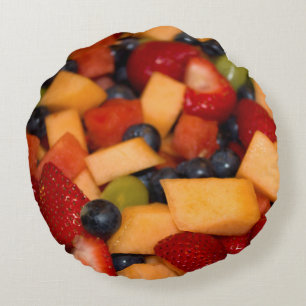 Fruit Salad Photo Round Cushion