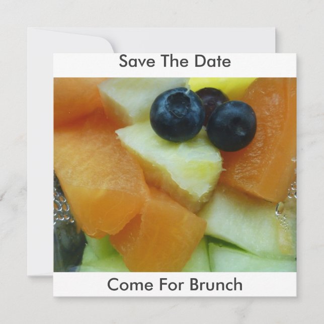 Fruit Salad, Save The Date, Come For Brunch Date (Front)