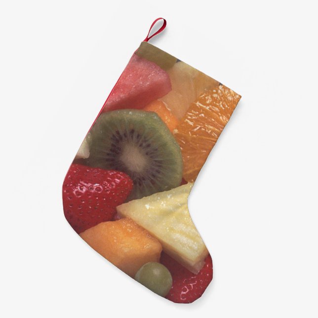 Fruit Salad Small Christmas Stocking (Front (Hanging))