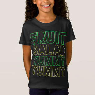 FRUIT SALAD YUMMY YUMMY Neon Green Yellow T-Shirt