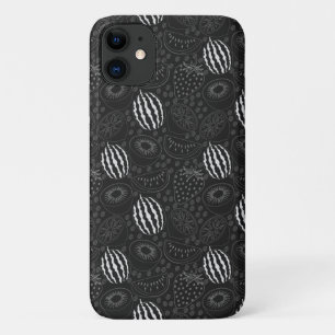 Fruit seamless pattern black and white Tropical Case-Mate iPhone Case