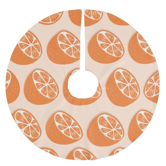 Fruit Seamless Pattern. Brushed Polyester Tree Skirt (Front)