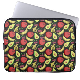 Fruit seamless pattern   colorful tropical fruit laptop sleeve